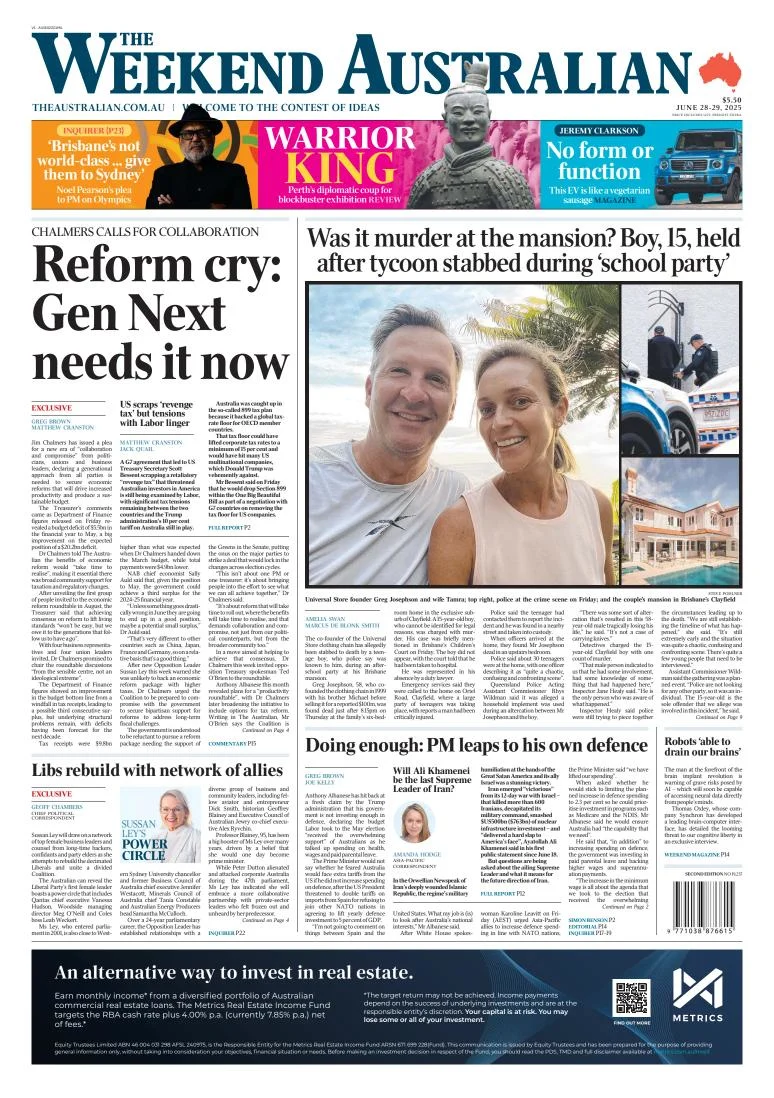 Portada de The Australian