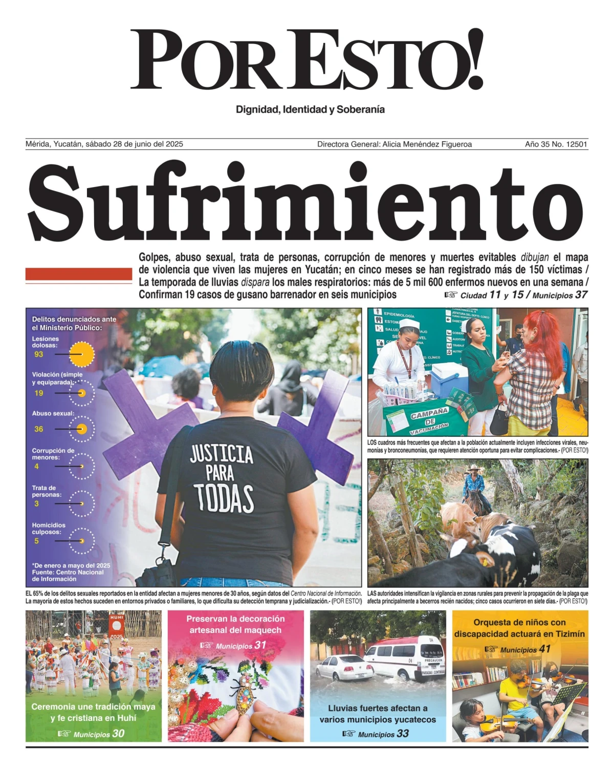 Portada de Por Esto (merida, Yucatan) del sábado, 28 de junio de 2025