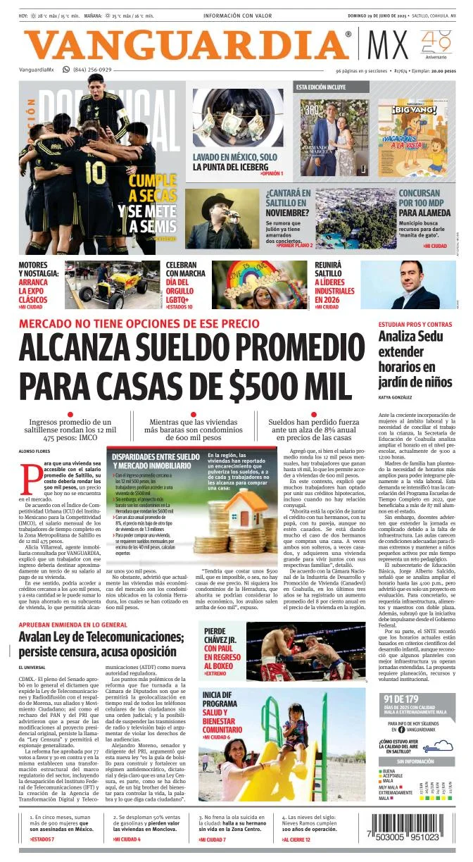 Portada de Vanguardia