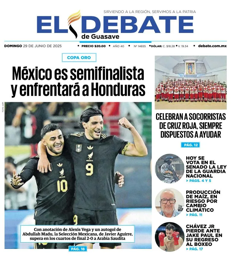 Portada de El Debate de Guasave