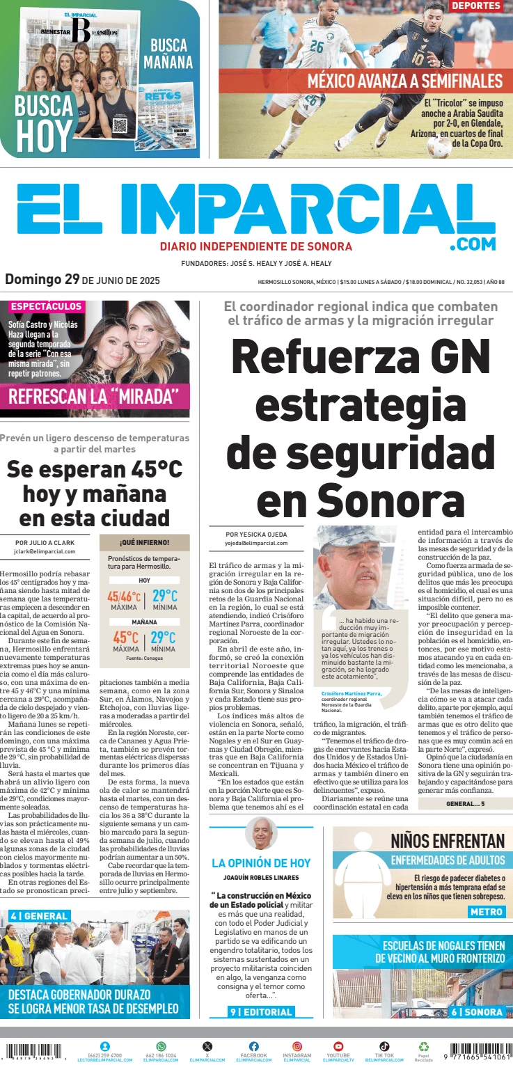 Portada de El Imparcial