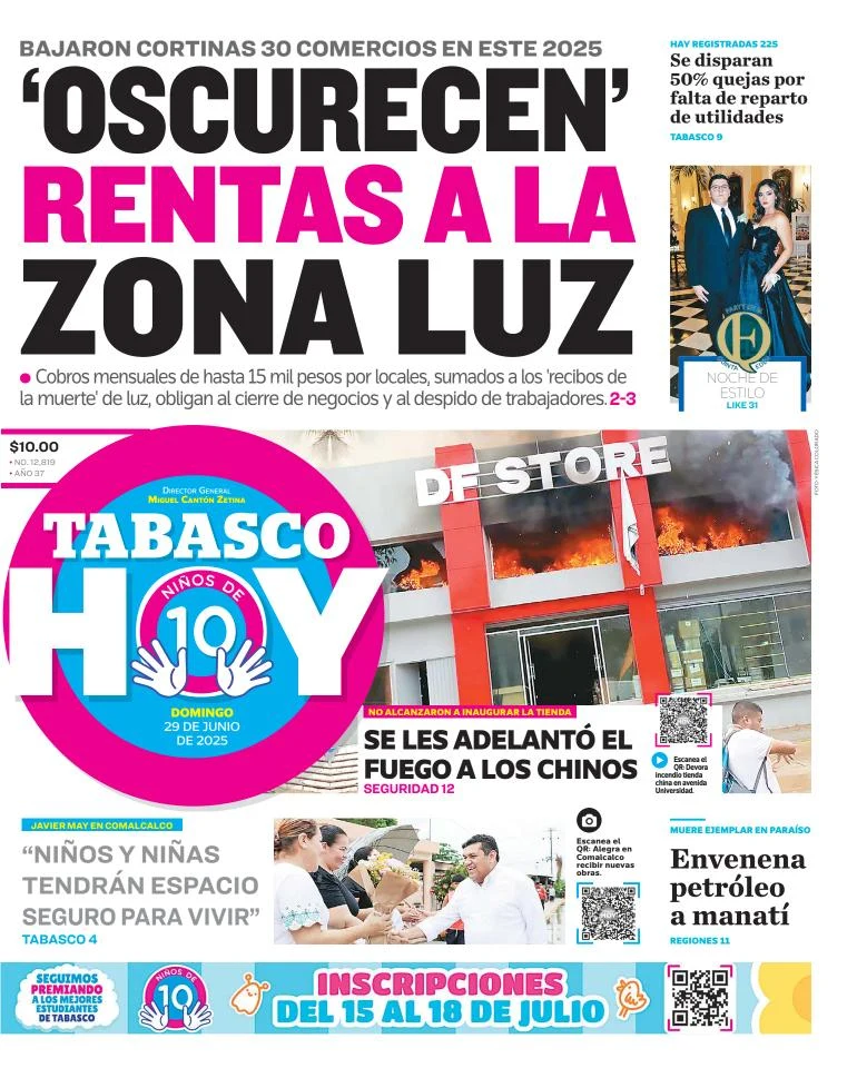 Portada de Tabasco Hoy