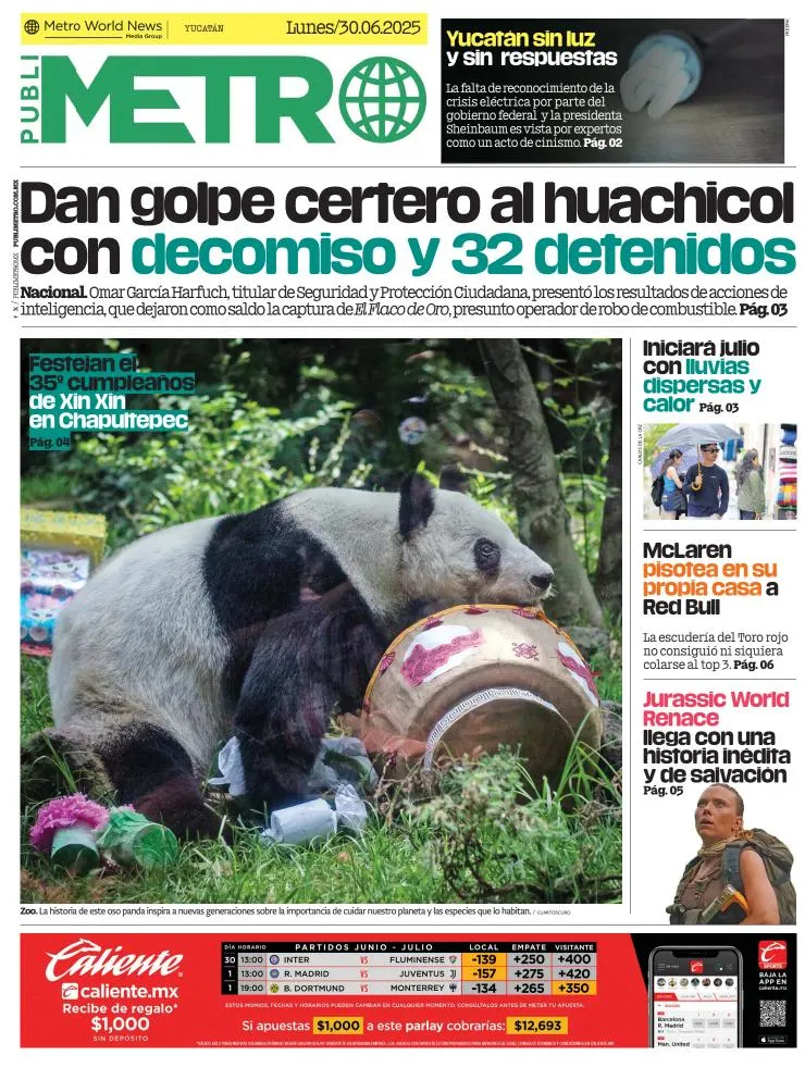 Portada de Publimetro Merida