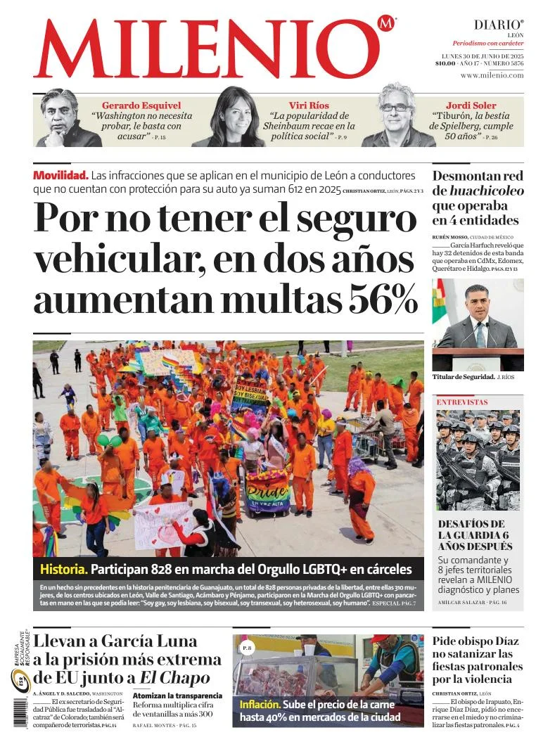 Portada de Milenio Leon del lunes, 30 de junio de 2025