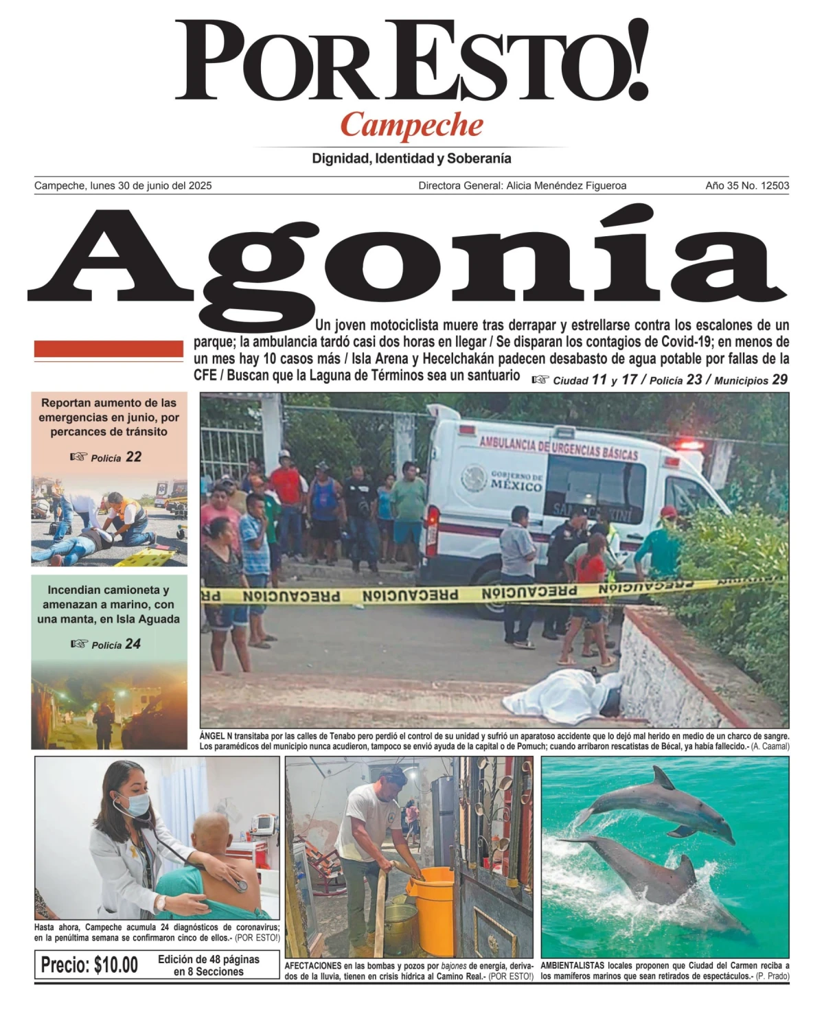 Portada de Por Esto (campeche) del lunes, 30 de junio de 2025