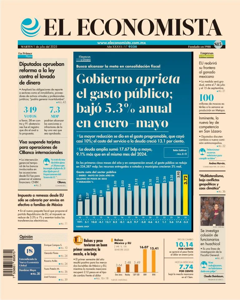 Portada de El Economista
