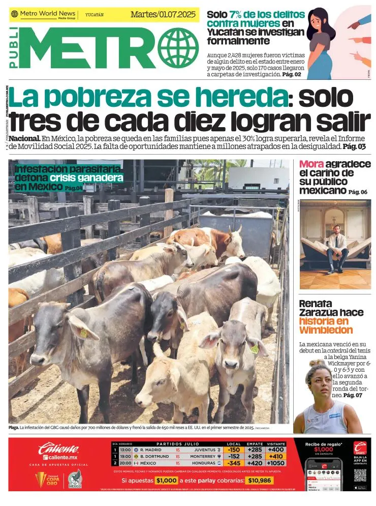 Portada de Publimetro Merida