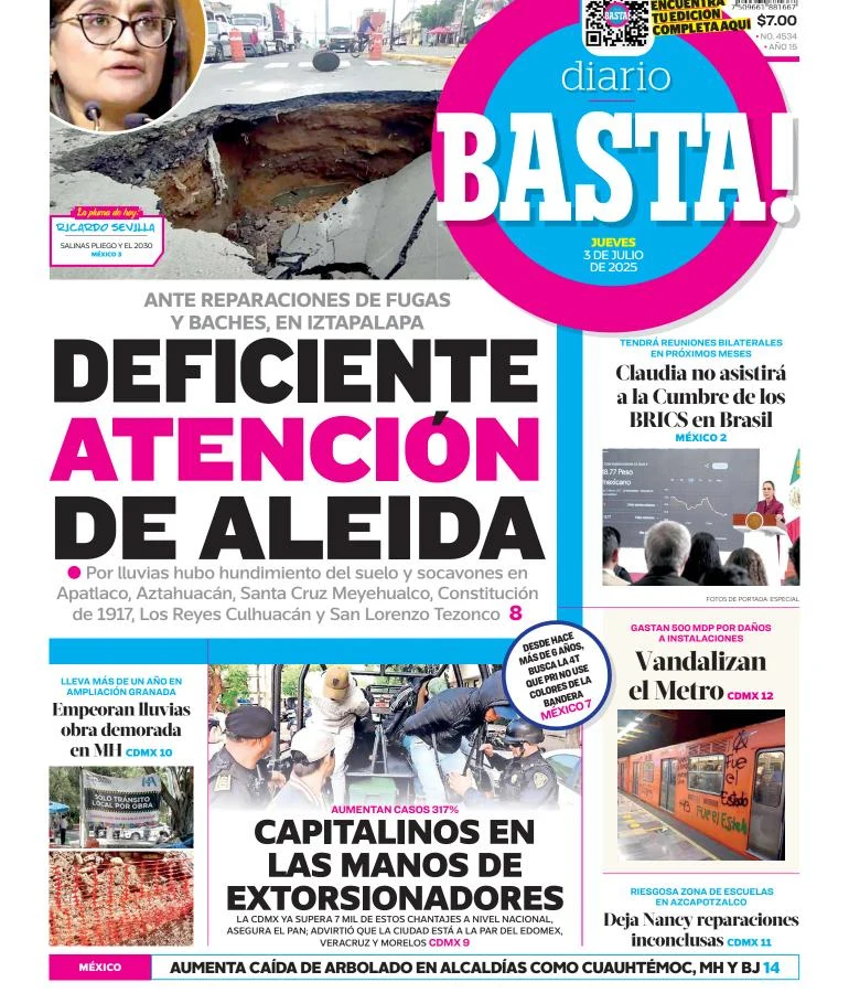 Portada de Basta del 2025-07-03