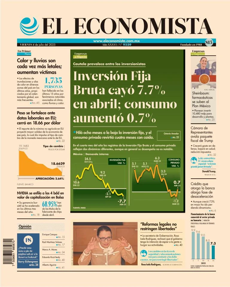 Portada de El Economista