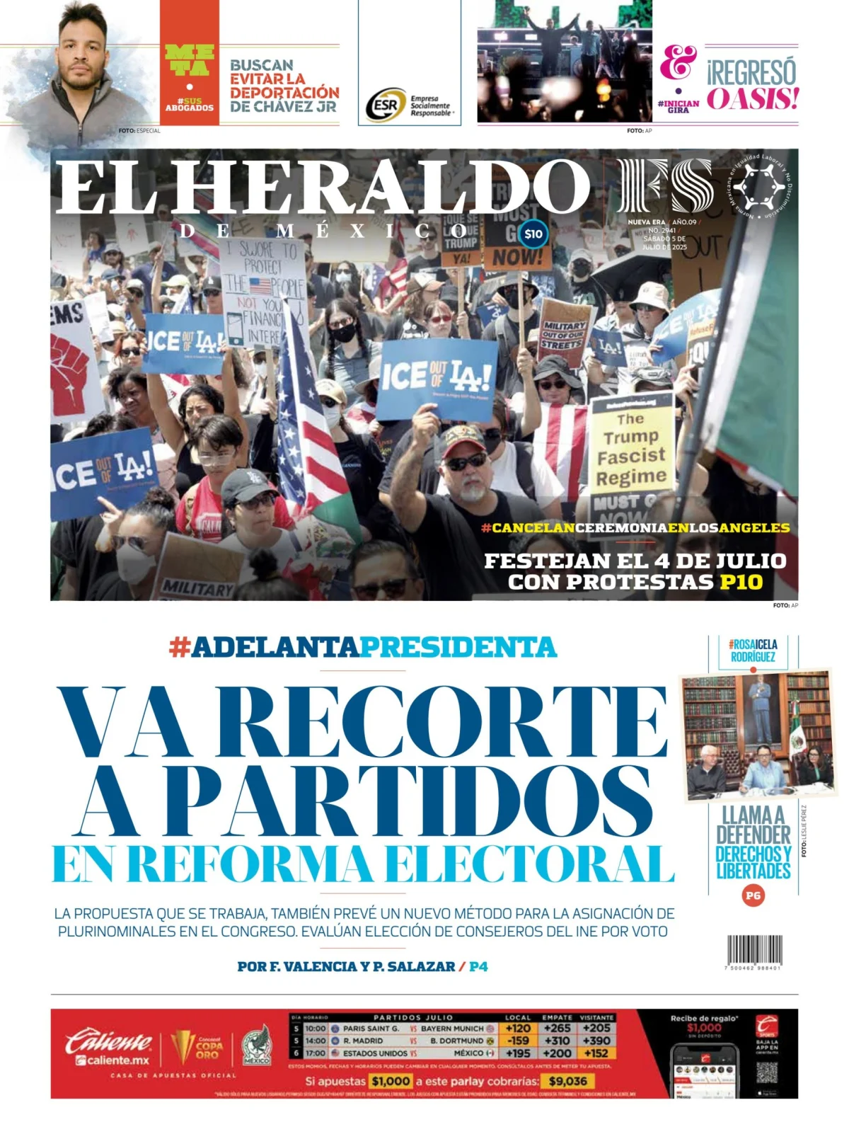 Portada de El Heraldo de Mexico