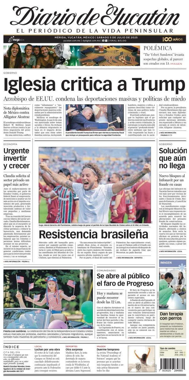 Portada de Diario de Yucatán
