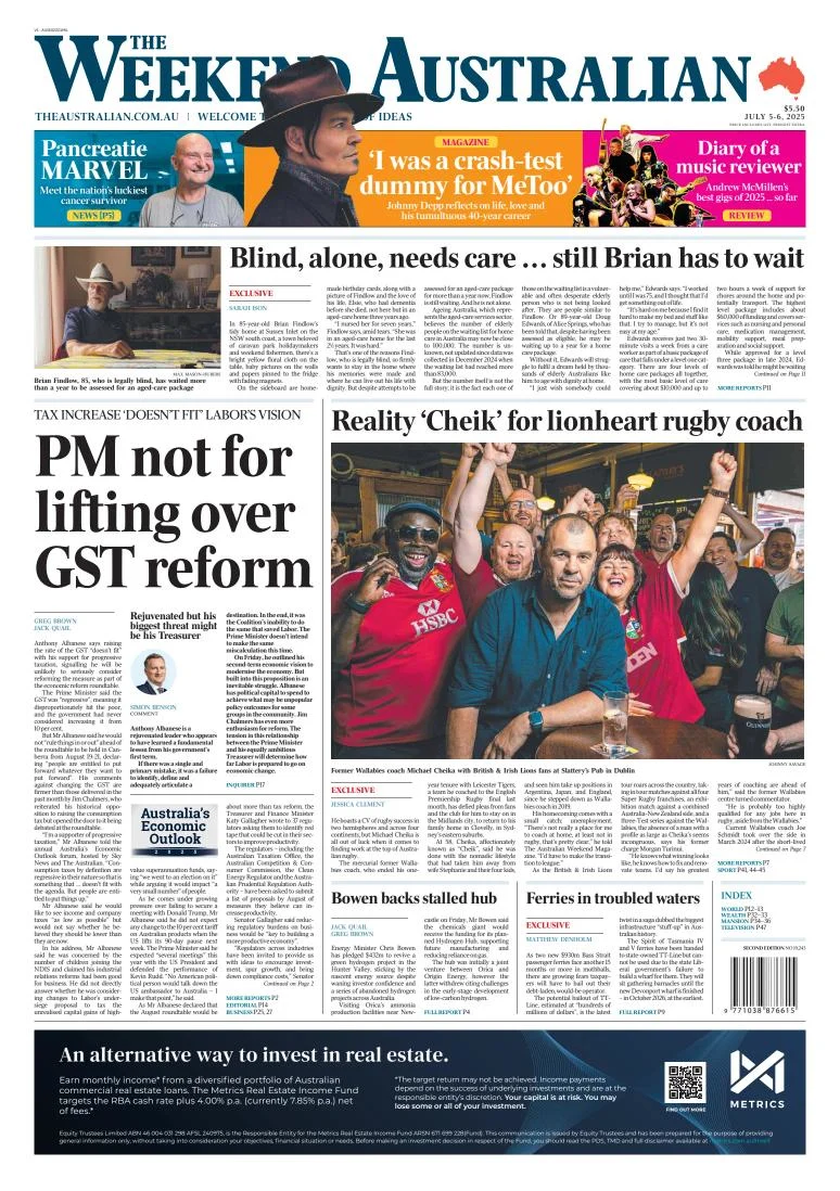 Portada de The Australian