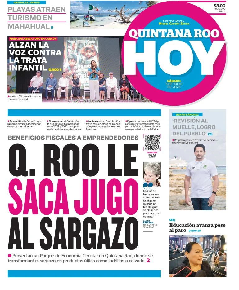 Portada de Quintana Roo Hoy del 2025-07-05