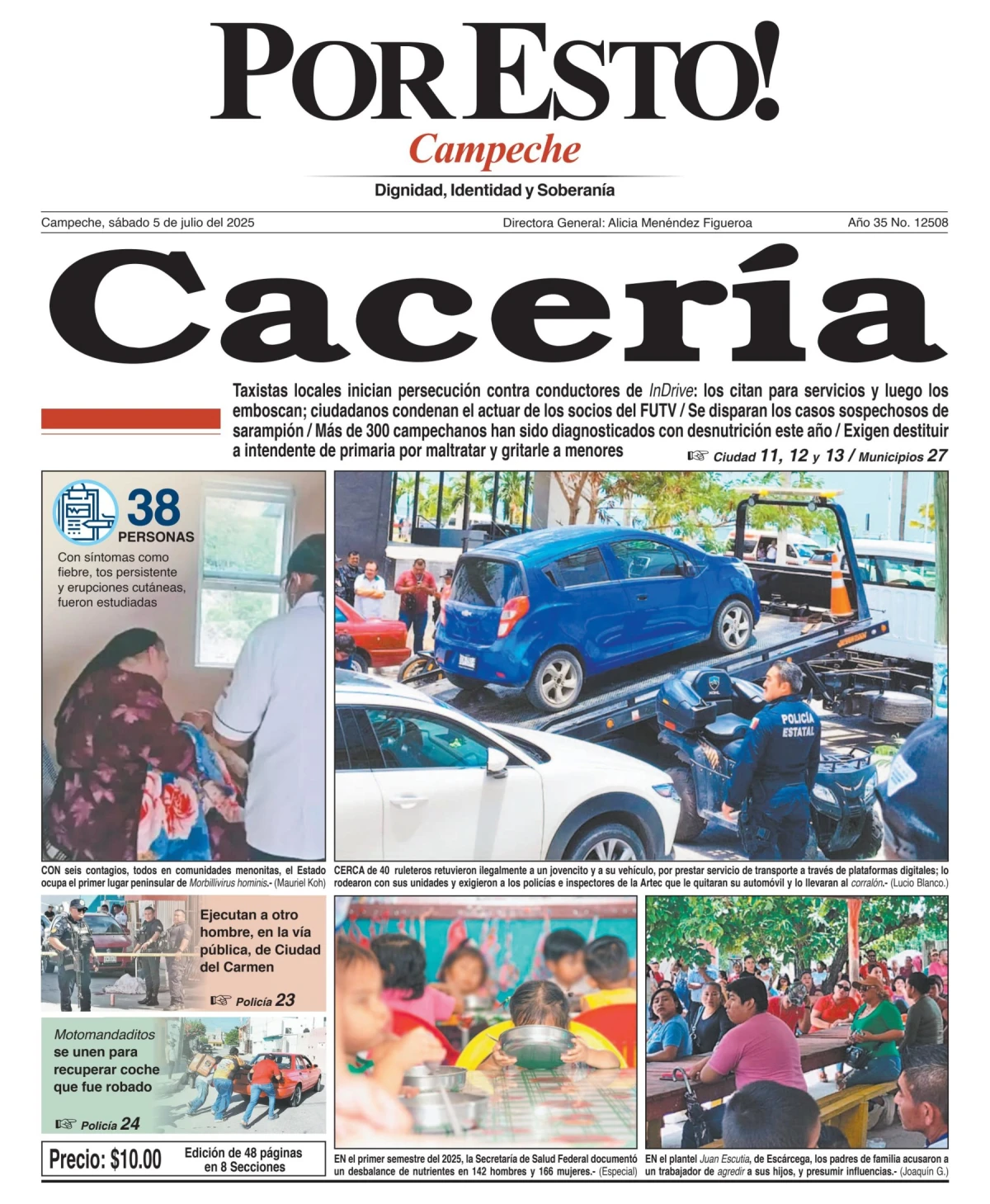 Portada de Por Esto (campeche) del sábado, 5 de julio de 2025