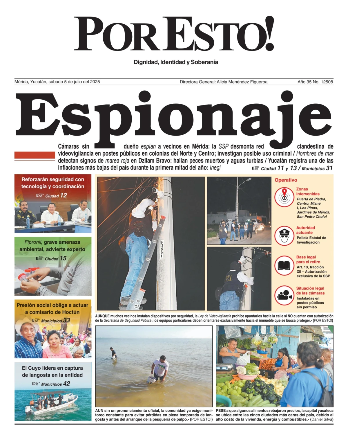 Portada de Por Esto (merida, Yucatan) del sábado, 5 de julio de 2025
