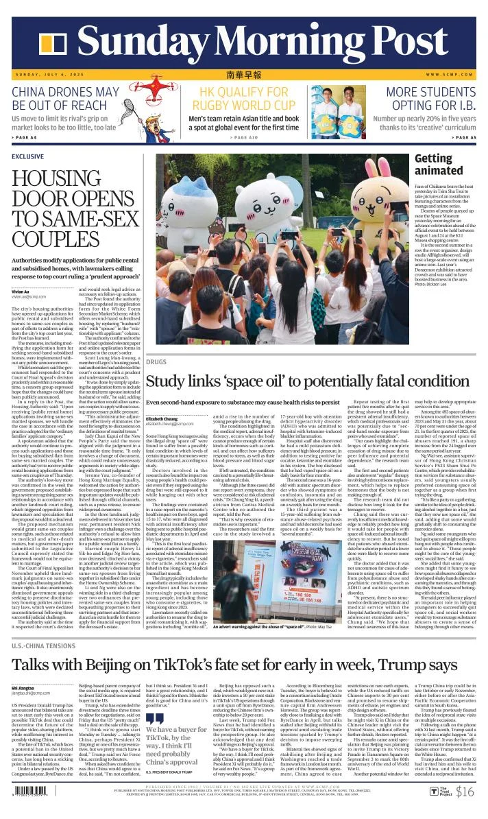 Portada de South China Morning Post