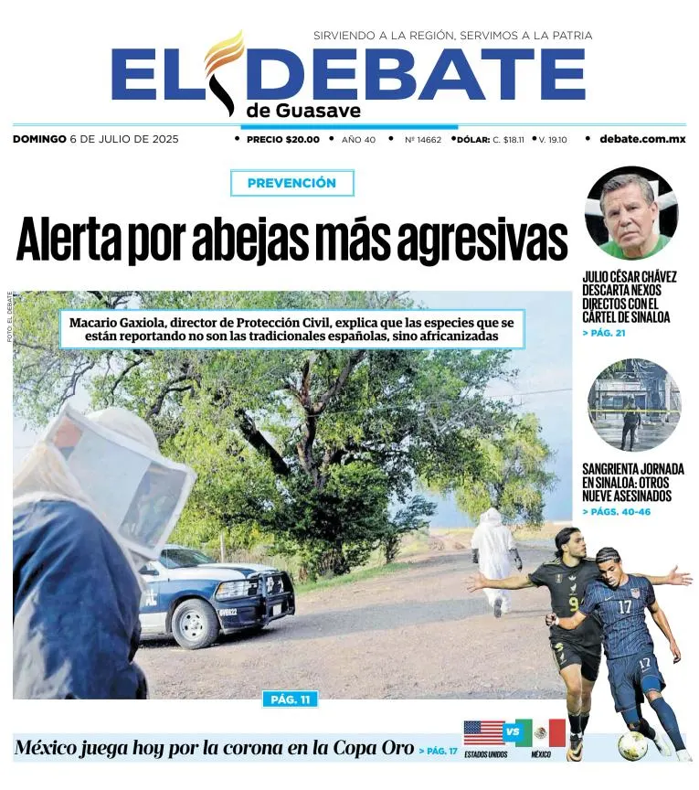 Portada de El Debate de Guasave