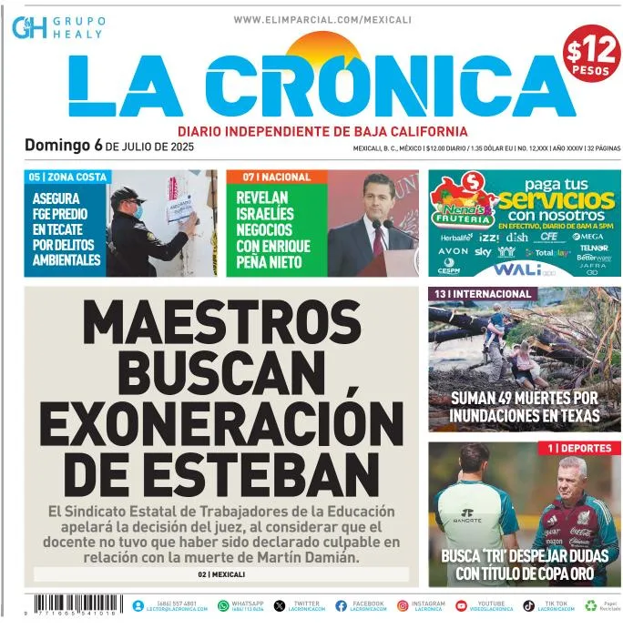 Portada de La Cronica