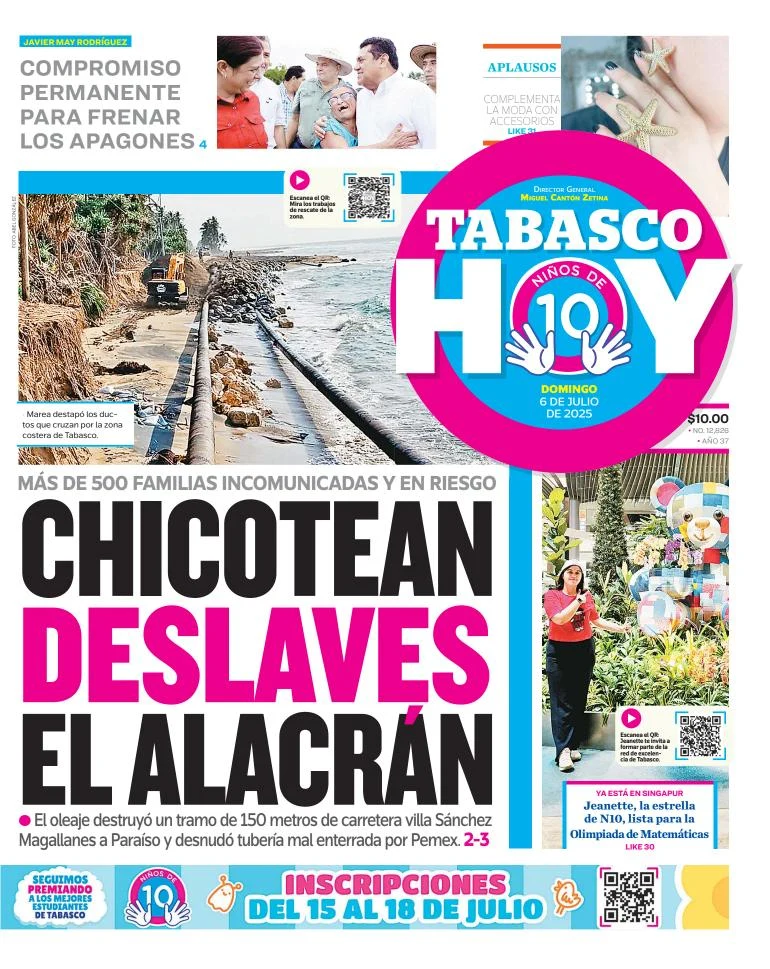 Portada de Tabasco Hoy
