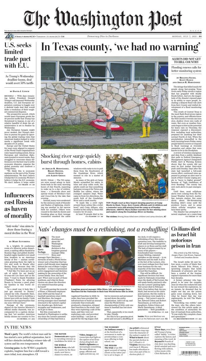 Portada de The Washington Post