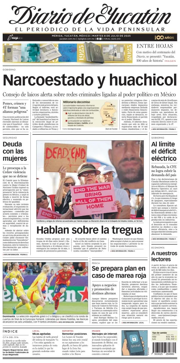 Portada de Diario de Yucatán