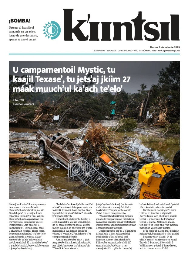 Portada de La Jornada - Kiintsil del martes, 8 de julio de 2025