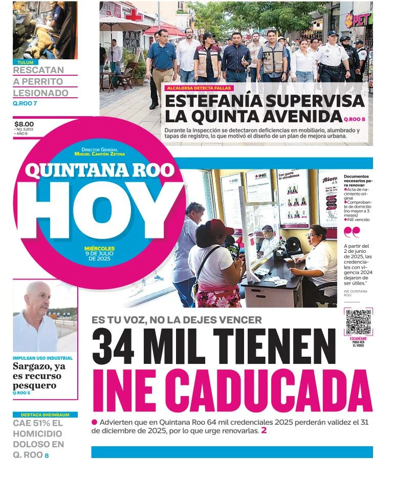 Portada de Quintana Roo Hoy