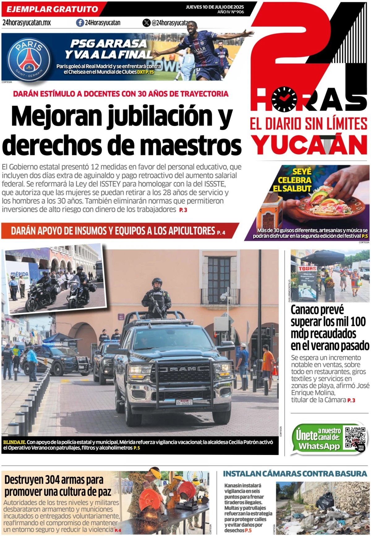 Portada de 24 Horas Yucatan