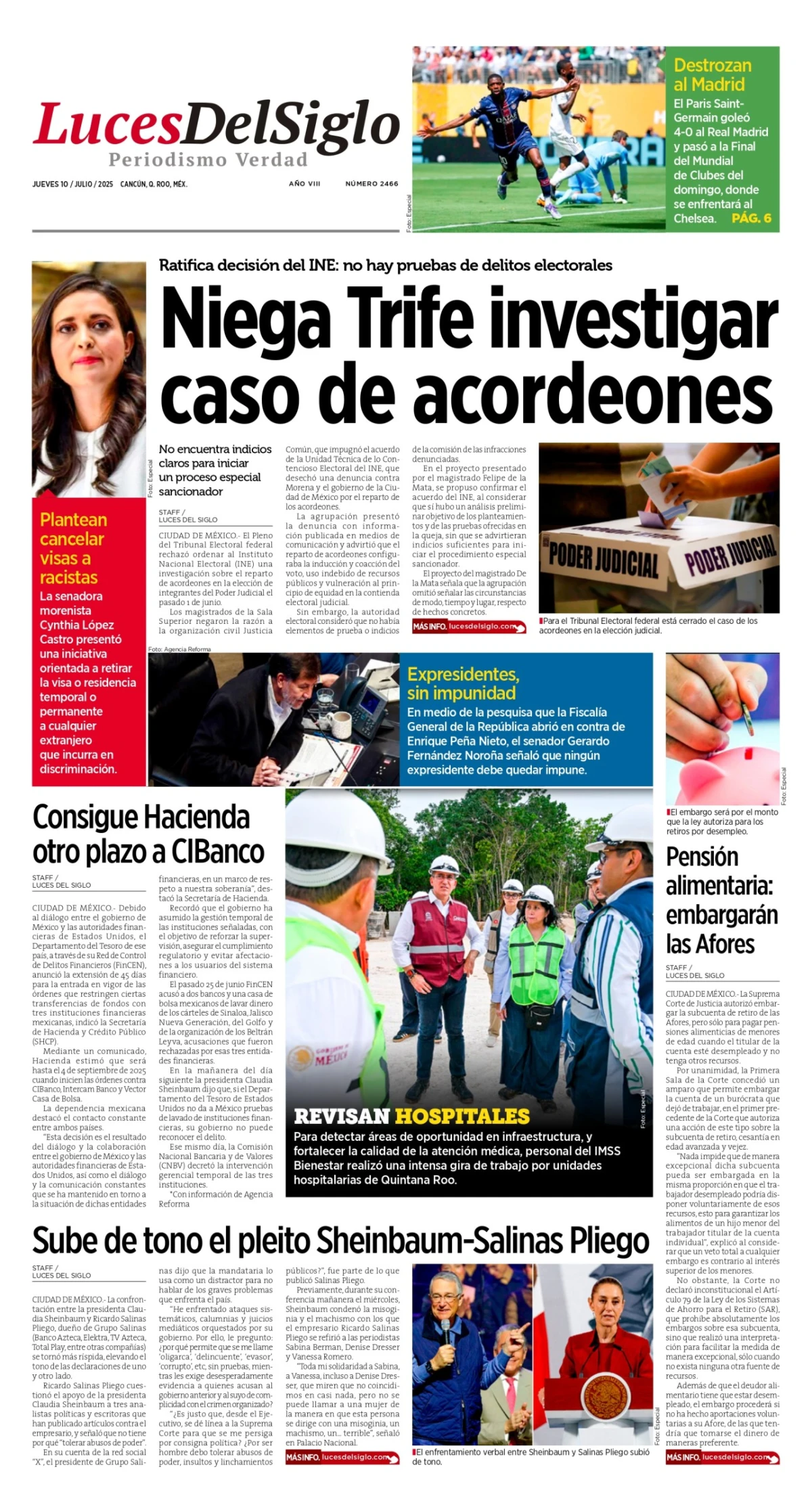 Portada de Luces del Siglo
