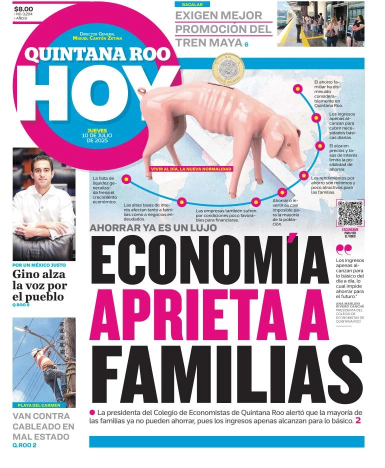 Portada de Quintana Roo Hoy del 2025-07-10