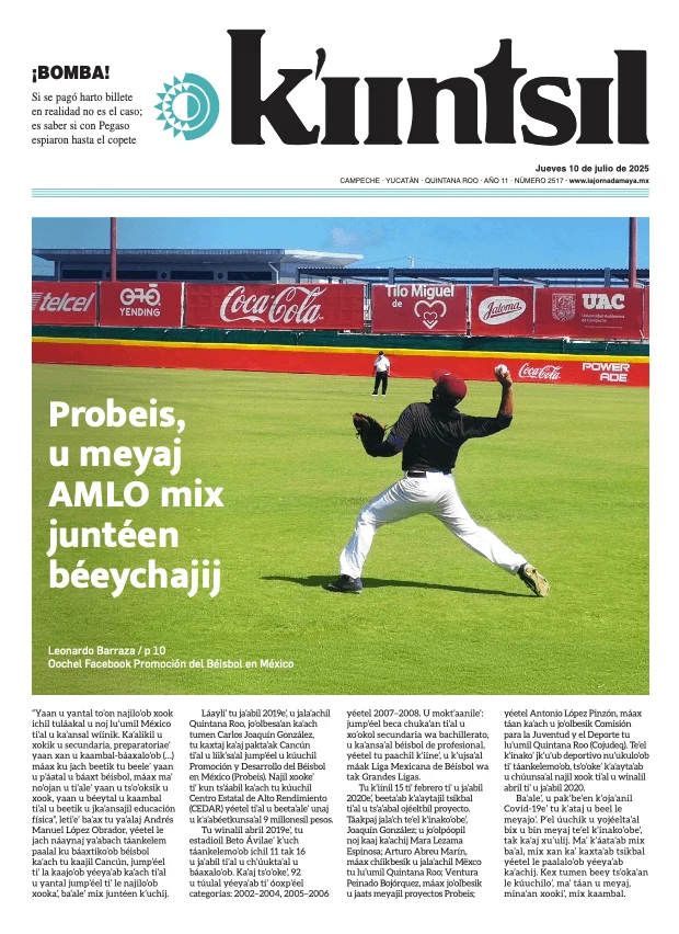 Portada de La Jornada - Kiintsil del jueves, 10 de julio de 2025