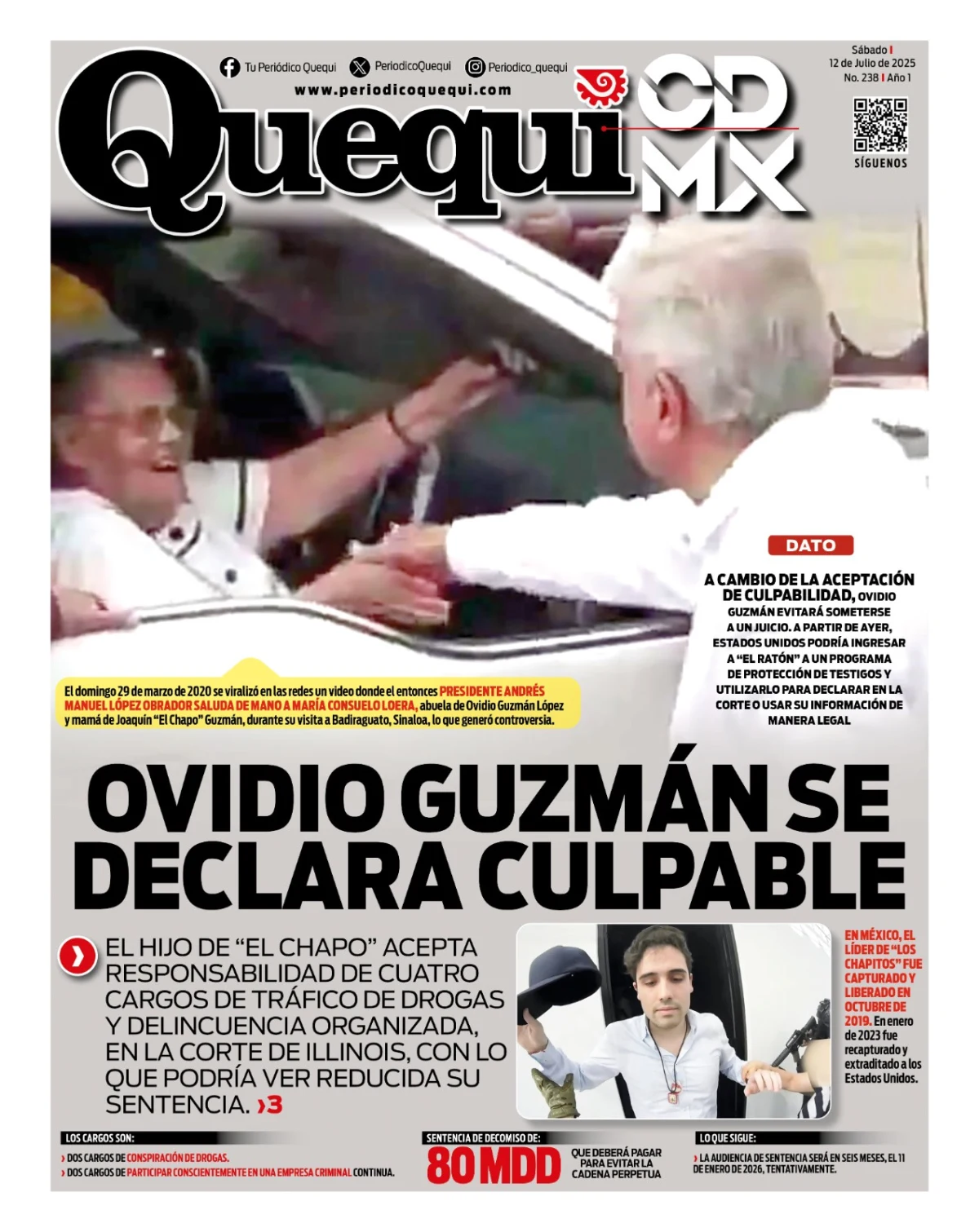 Portada de Quequi CDMX del sábado, 12 de julio de 2025