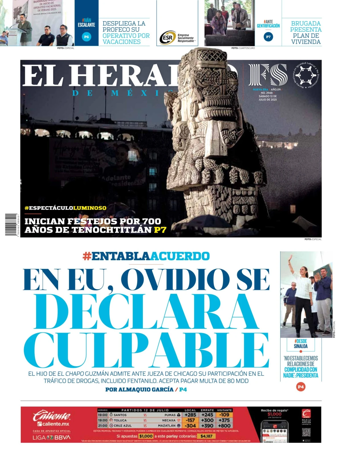 Portada de El Heraldo de Mexico