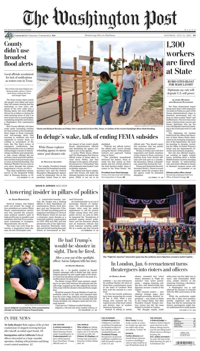 Portada de The Washington Post