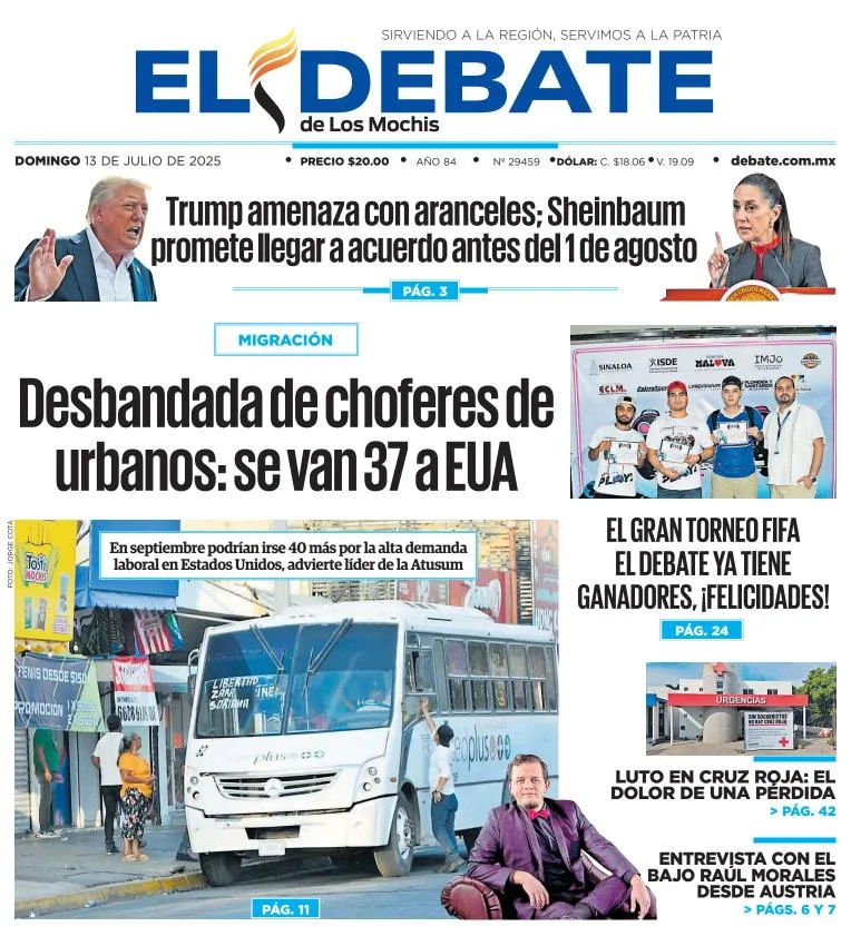 Portada de El Debate de los Mochis
