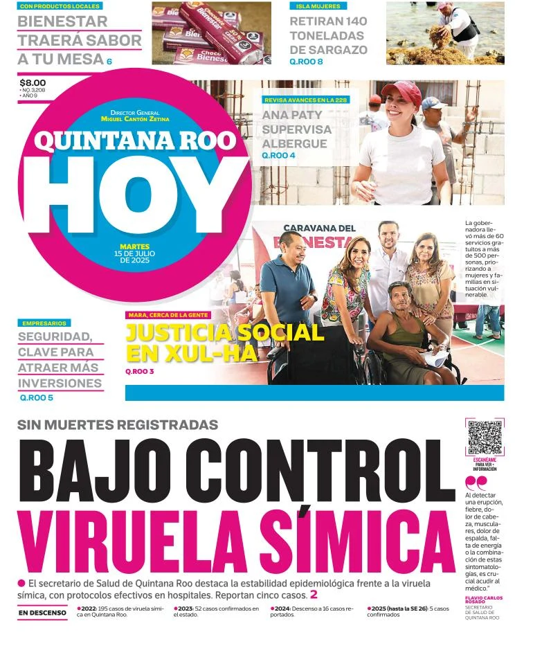 Portada de Quintana Roo Hoy del 2025-07-15