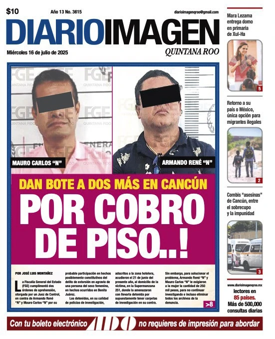 Portada de Diario Imagen Quintana Roo