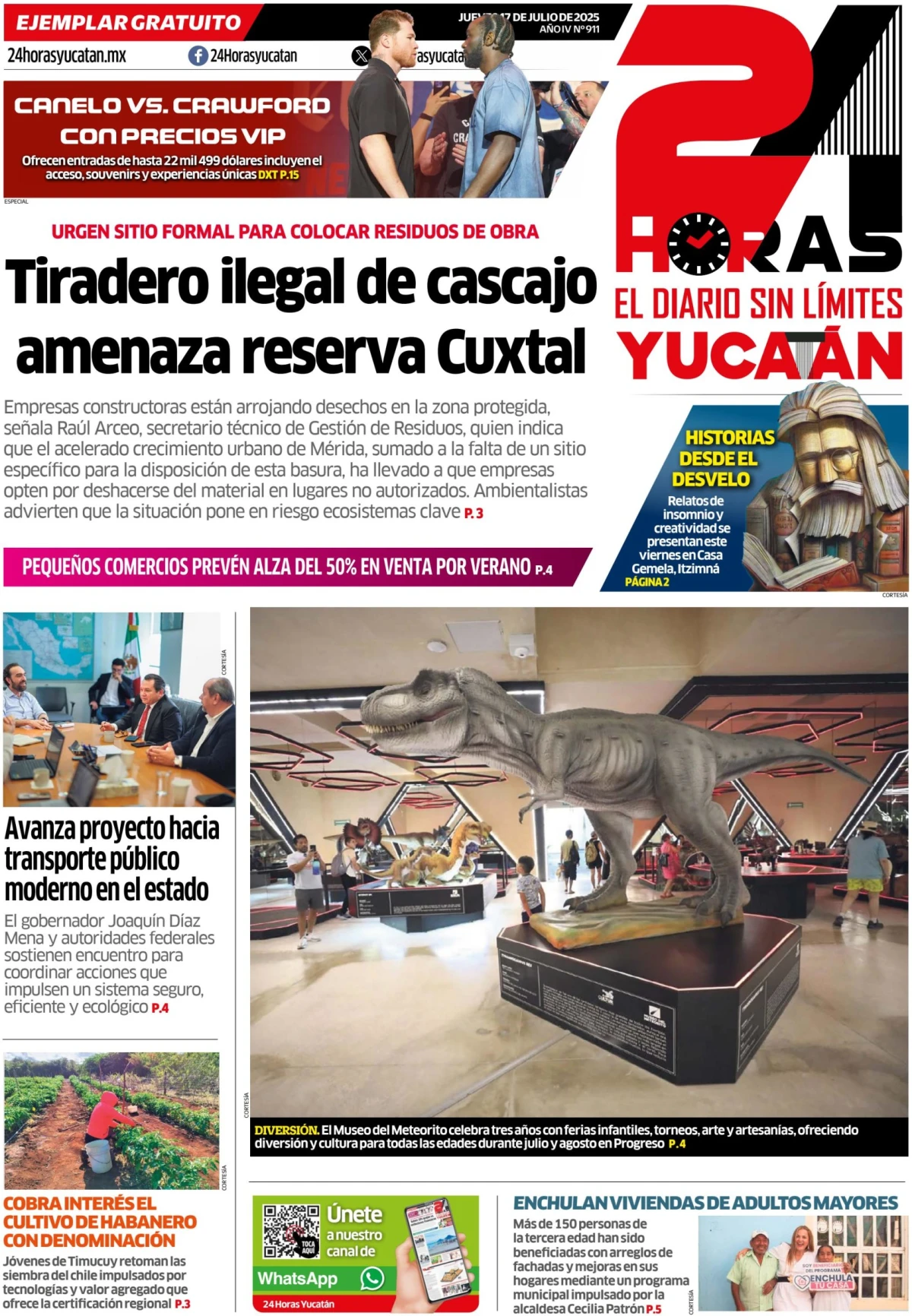 Portada de 24 Horas Yucatan