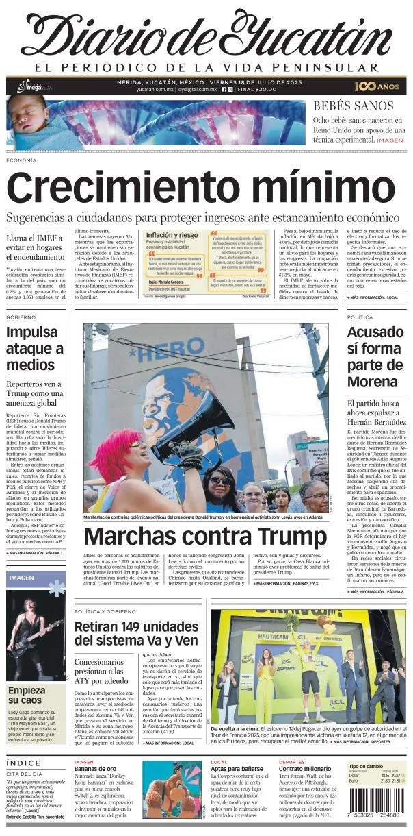 Portada de Diario de Yucatán