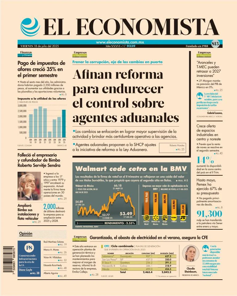 Portada de El Economista
