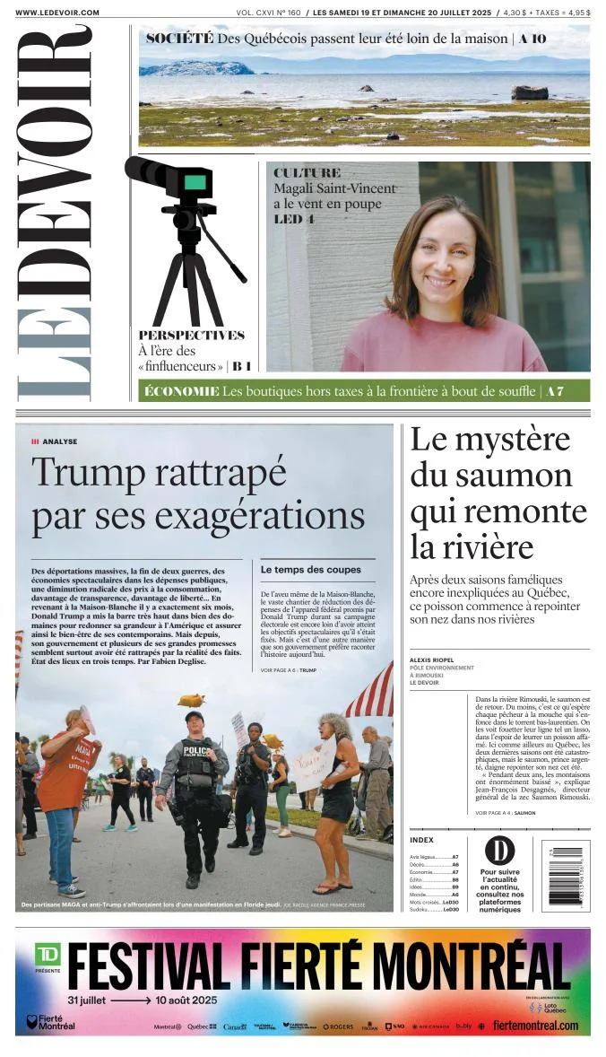 Portada de Le Devoir