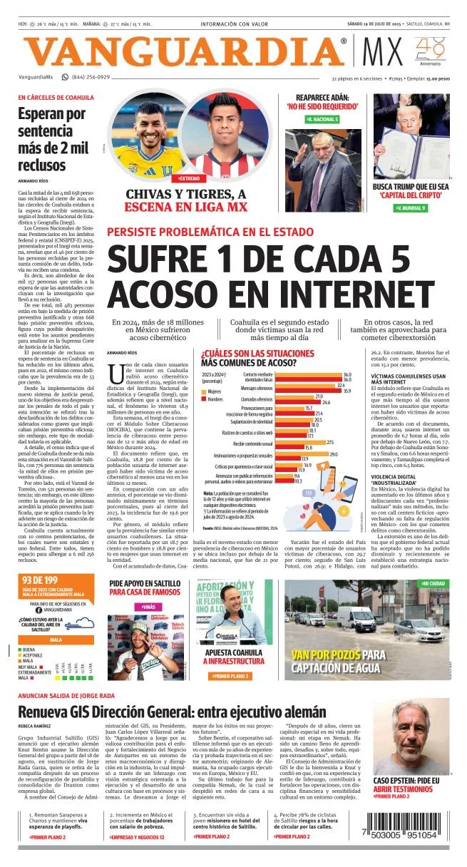 Portada de Vanguardia