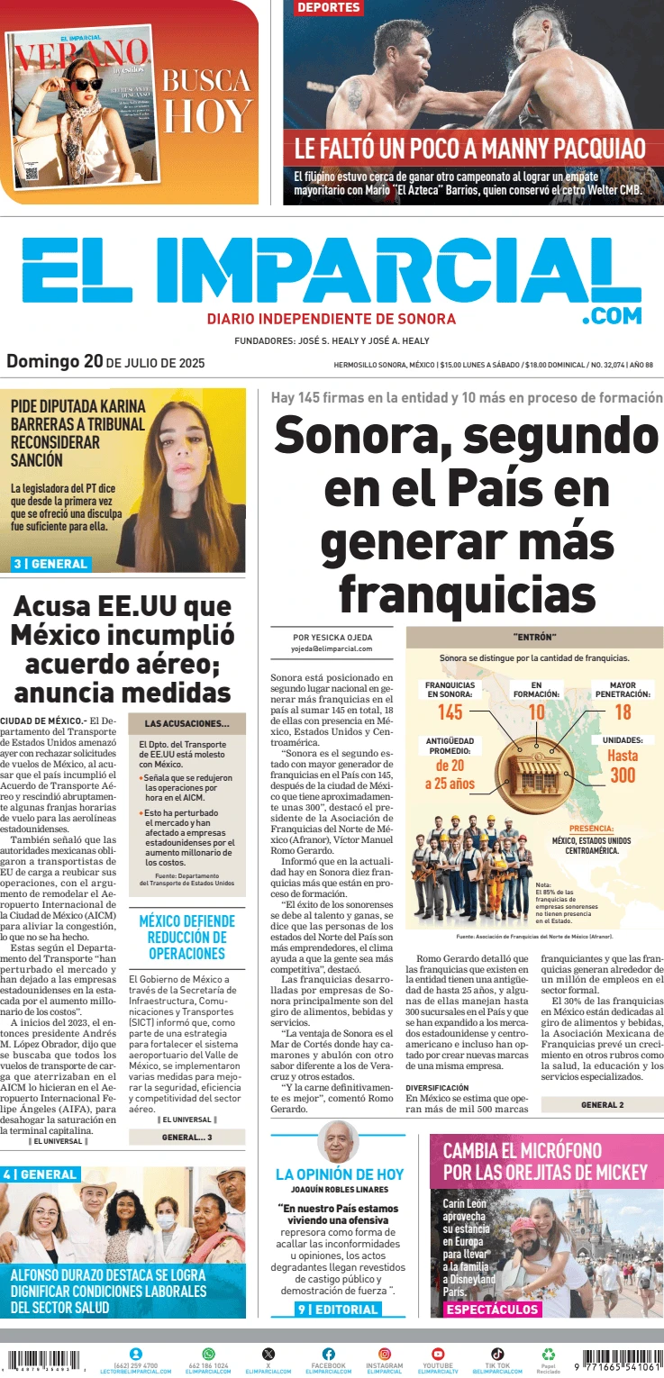 Portada de El Imparcial