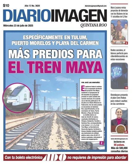 Portada de Diario Imagen Quintana Roo