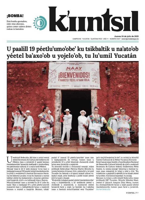 Portada de La Jornada - Kiintsil del jueves, 24 de julio de 2025