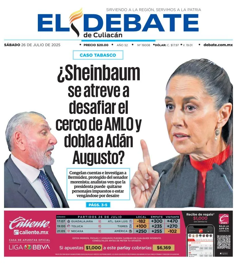 Portada de El Debate de Culiacan