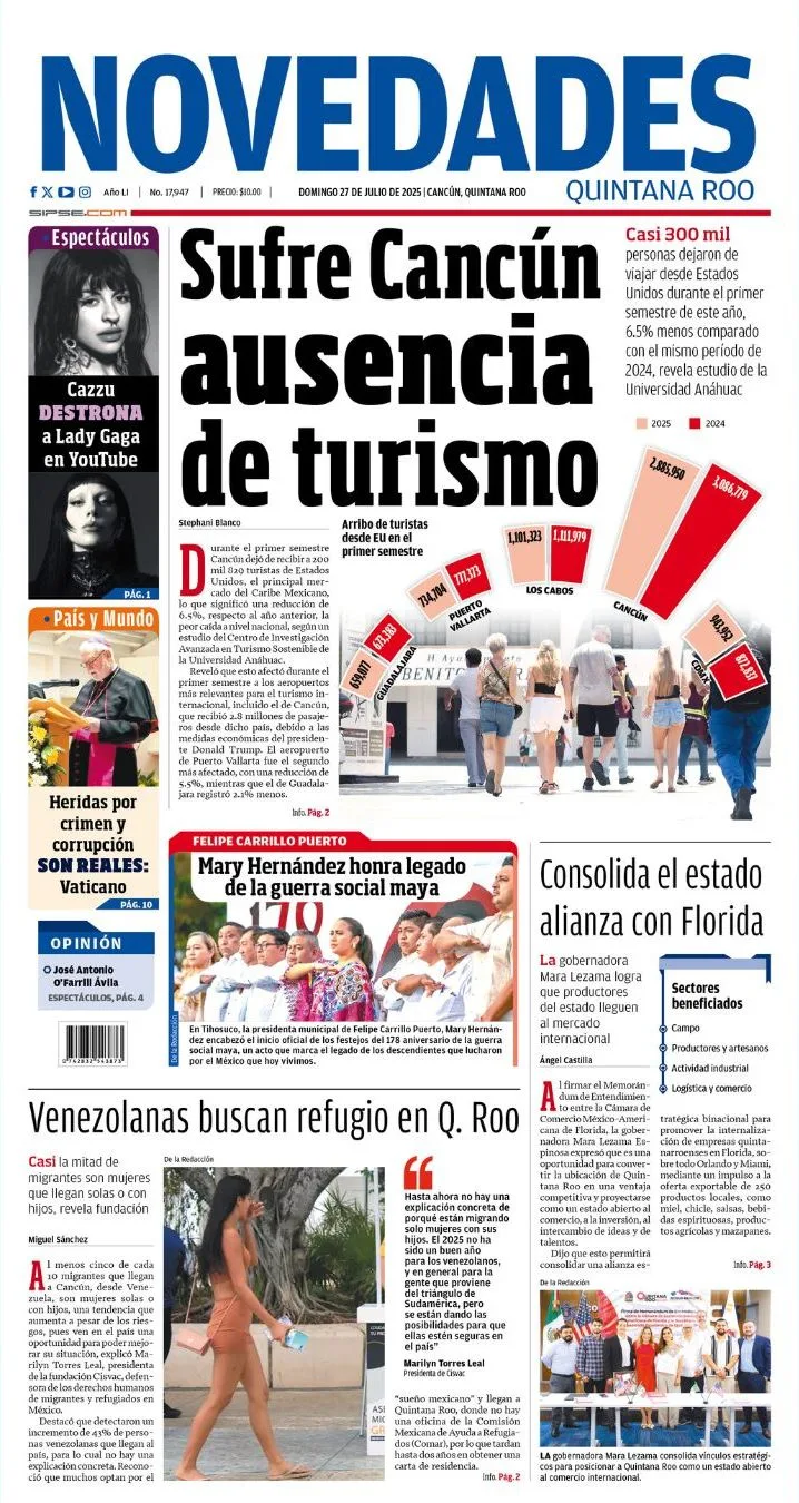 Portada de Novedades Quintana Roo