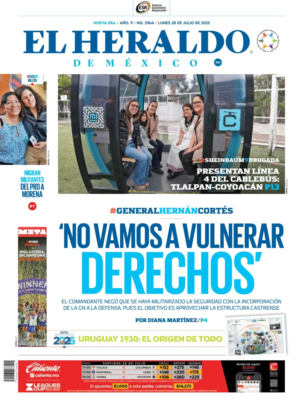 Portada de El Heraldo de Mexico