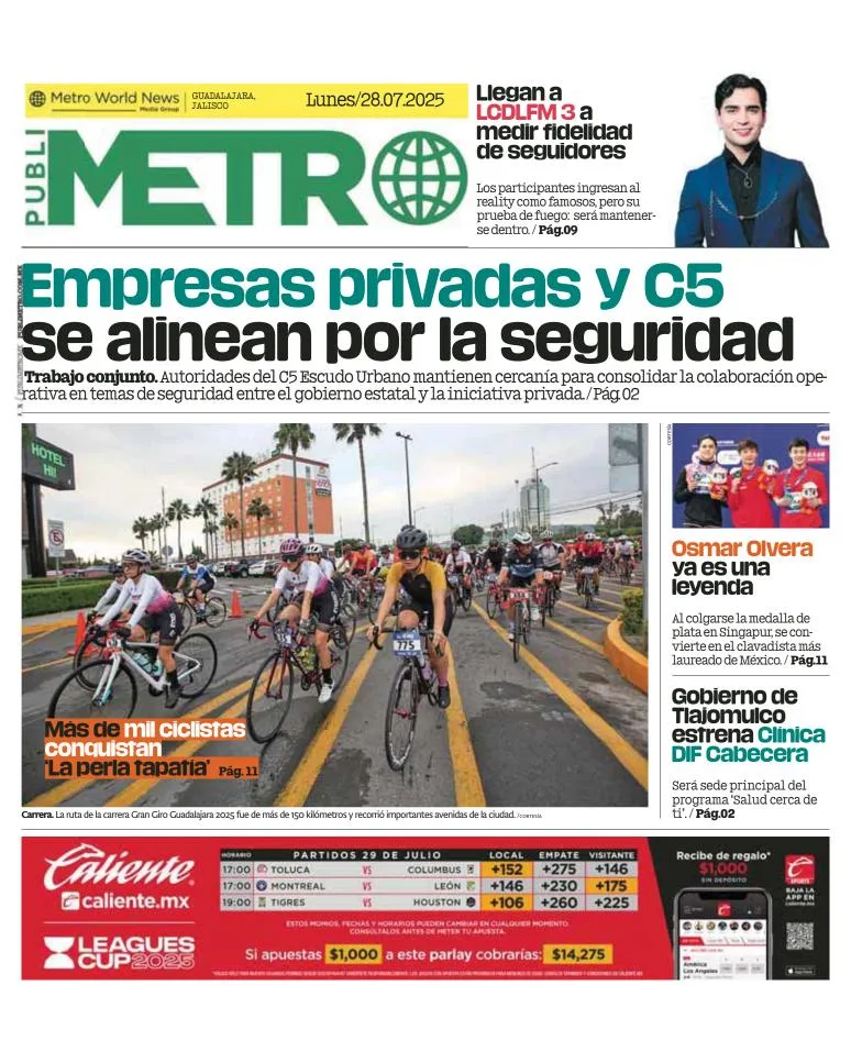 Portada de Publimetro Guadalajara