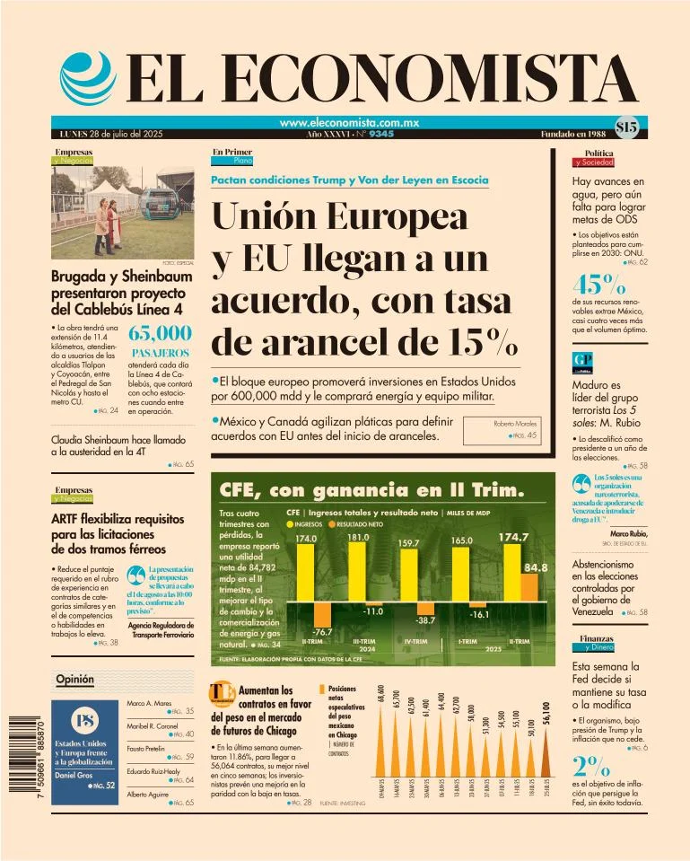 Portada de El Economista
